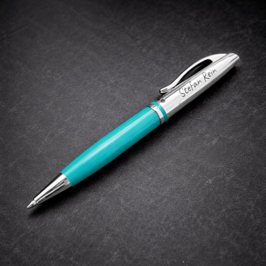 Personalisierter Kugelschreiber Pelikan Jazz Classic mit Gravur – elegantes Geschenk in Türkis