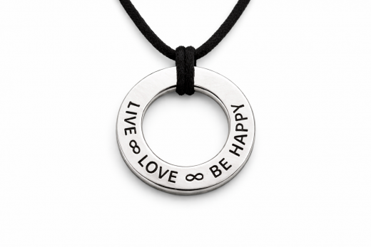 Personalisierte Donut-Kette | Edelstahl Gravur Schmuck | Namenskette & Spruch | Geschenk für Freundin, Frau, Freund | Minimalistische Kette