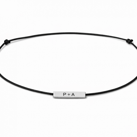 Edelstahl Gravur-Röhrchen mit Baumwollkordel