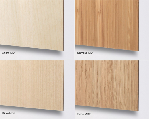 Furnierholz Namensschild mit Spiegelglas-Inlay – personalisiert