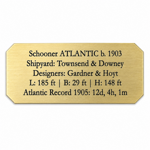 Messingschild mit individueller Gravur. Hochwertige goldfarbene Metalloptik, individuelle Maße bis 120 x 70 mm möglich und ideal für dekorative sowie repräsentative Beschilderungen.