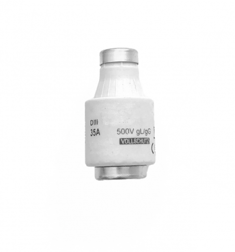 High-End Sicherung Diazed DIII E33 Keramik Feinsilber 99,9%