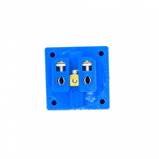 Schutzkontakt Anbausteckdose blau 24 Karat vergoldet 16A / 230 V