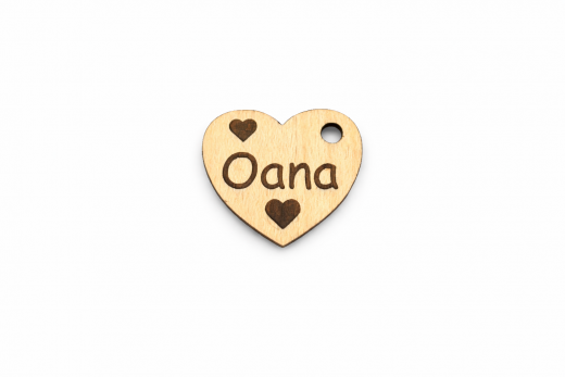 Kleintieranhänger Herz aus Holz klein