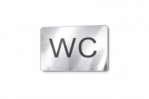 Spiegelglas Acryl Schild graviert