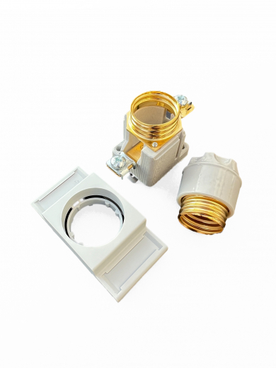 High-End Diazed Sicherungssockel DII E27 25A 1polig 24 Karat vergoldet oder versilbert