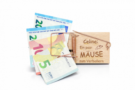 Mausefalle Geldgeschenk personalisiert