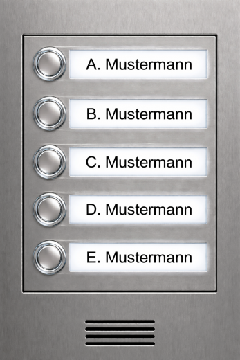 PVC Folien Namensschild für Tür, Briefkasten & Klingel selbstklebend 12mm breit