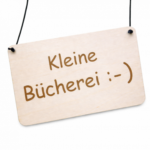 Pappelsperrholz Schild graviert