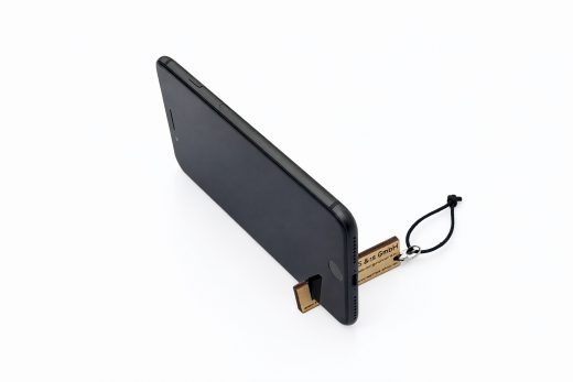 Handyhalter Holz personalisiert