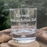 Elegantes D.O.F. Whiskyglas - 300ml mit Ihrem Wunschtext / Design graviert
