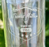 Elegantes D.O.F. Whiskyglas - 300ml mit Ihrem Wunschtext / Design graviert