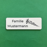 Kunststoff Namensschild für Tür, Briefkasten & Klingel mit Motiv