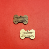 Personalisierter Tieranhänger aus Vollholz | Knochenform | Gravur | Nachhaltig | Haustier-Namensschild