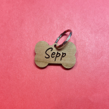 Personalisierter Tieranhänger aus Vollholz | Knochenform | Gravur | Nachhaltig | Haustier-Namensschild