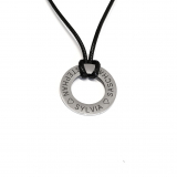 Personalisierte Donut-Kette | Edelstahl Gravur Schmuck | Namenskette & Spruch | Geschenk für Freundin, Frau, Freund | Minimalistische Kette