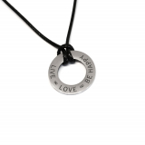 Personalisierte Donut-Kette | Edelstahl Gravur Schmuck | Namenskette & Spruch | Geschenk für Freundin, Frau, Freund | Minimalistische Kette