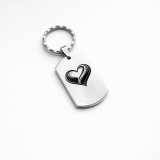 Personalisierter Edelstahl Schlüsselanhänger mit Herz – Silber, Gold oder Rosé