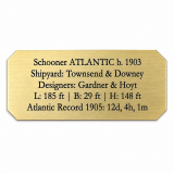Messingschild mit individueller Gravur. Hochwertige goldfarbene Metalloptik, individuelle Maße bis 120 x 70 mm möglich und ideal für dekorative sowie repräsentative Beschilderungen.