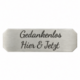 Neusilberschild mit Gravur und Wunschtext