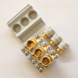 High-End Neozed Sicherungssockel D02 63A 3polig 24 Karat vergoldet