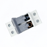 High-End Sicherungsmodul 10x38 1 polig + N Kontakte CU versilbert