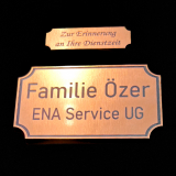 Acryl Kunststoffschild Metall Optik gebürstet graviert