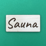 Echtholzfurnier Schild graviert