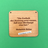 Echtholzfurnier Schild graviert