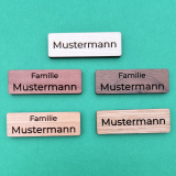 Vollholz Schild graviert