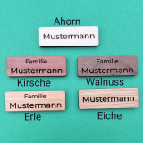 Vollholz Schild graviert