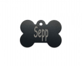 Hundemarke schwarz Alu eloxiert