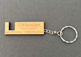 Handyhalter Vollholz mit Schlüsselanhänger personalisiert