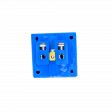 Schutzkontakt Anbausteckdose blau 24 Karat vergoldet 16A / 230 V