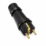 Schutzkontaktstecker / Netzstecker 24 Karat vergoldet 16A / 250 V