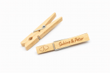 Wäscheklammer aus Holz personalisiert