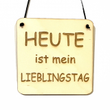 Pappelsperrholz Schild graviert