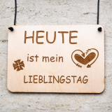 Pappelsperrholz Schild graviert