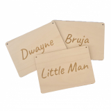 Pappelsperrholz Schild graviert