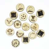 Einkaufswagenchip aus Holz personalisiert