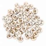Nachhaltiger Einkaufswagenchip aus Sperrholz mit individueller Gravur – ideal als persönliches Gastgeschenk zur Hochzeit.