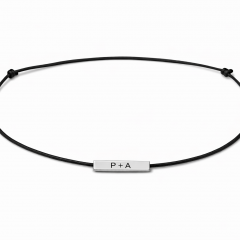 Edelstahl Gravur-Röhrchen mit Baumwollkordel