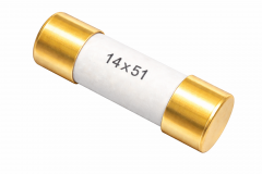 High-End Zylinder-Sicherung 14x51 mm Keramik 24 Karat vergoldet, versilbert oder Kupfer