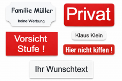 Acryl Kunststoffschild graviert