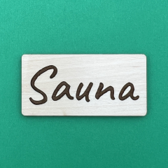 Echtholzfurnier Schild graviert