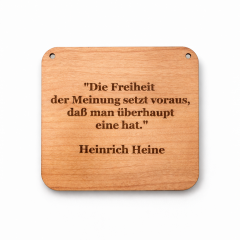 Echtholzfurnier Schild graviert