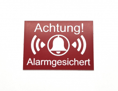 Kunststoffschild Alarmgesichert