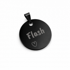 Personalisierter Tieranhänger, Tiermarke – Schwarz, eloxiertes Aluminium