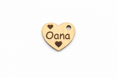 Kleintieranhänger Herz aus Holz klein