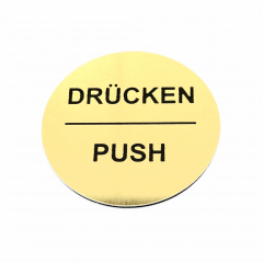 Kunststoffschild Metall Optik gebürstet DRÜCKEN“ / „ZIEHEN“